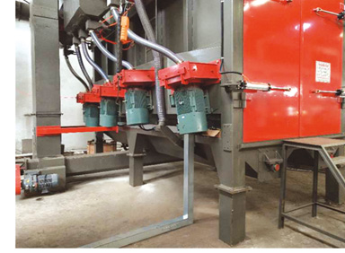 盘圆线材抛丸清理机