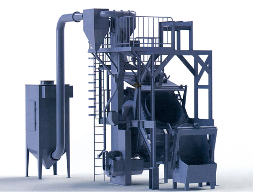 倾斜滚筒式抛丸机